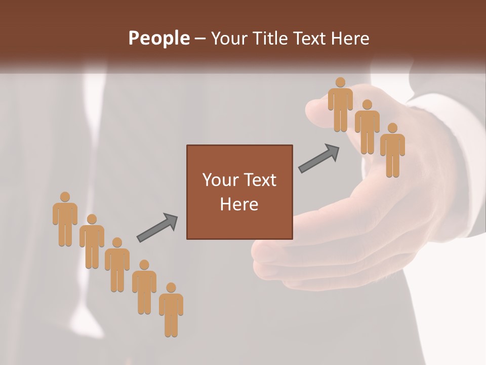 A Man In A Suit Holding Out His Hand PowerPoint Template