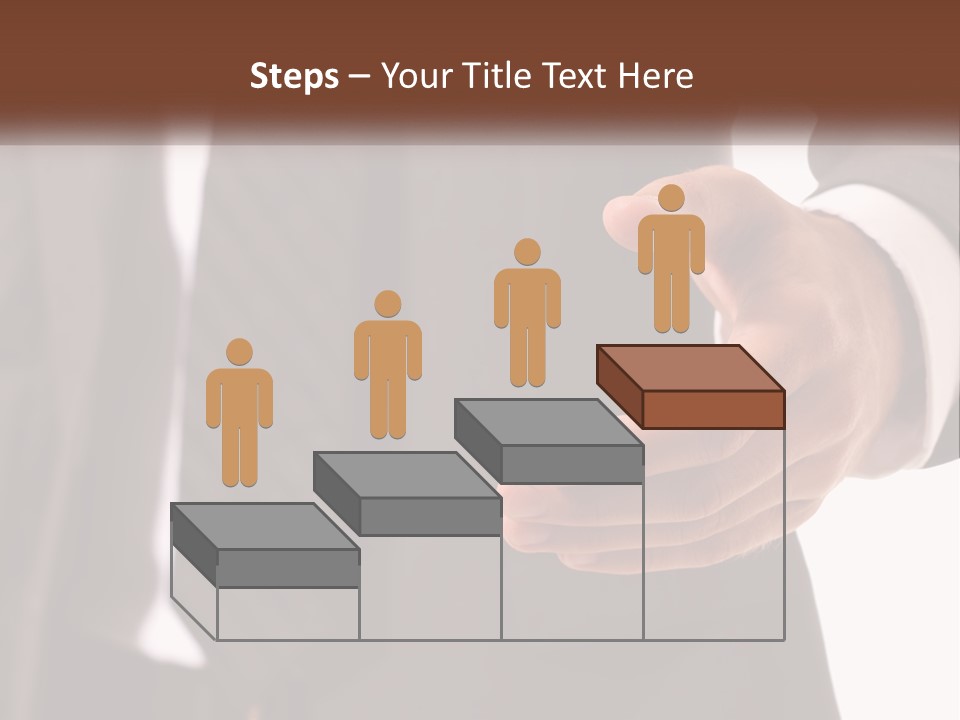 A Man In A Suit Holding Out His Hand PowerPoint Template