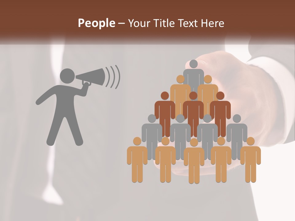 A Man In A Suit Holding Out His Hand PowerPoint Template