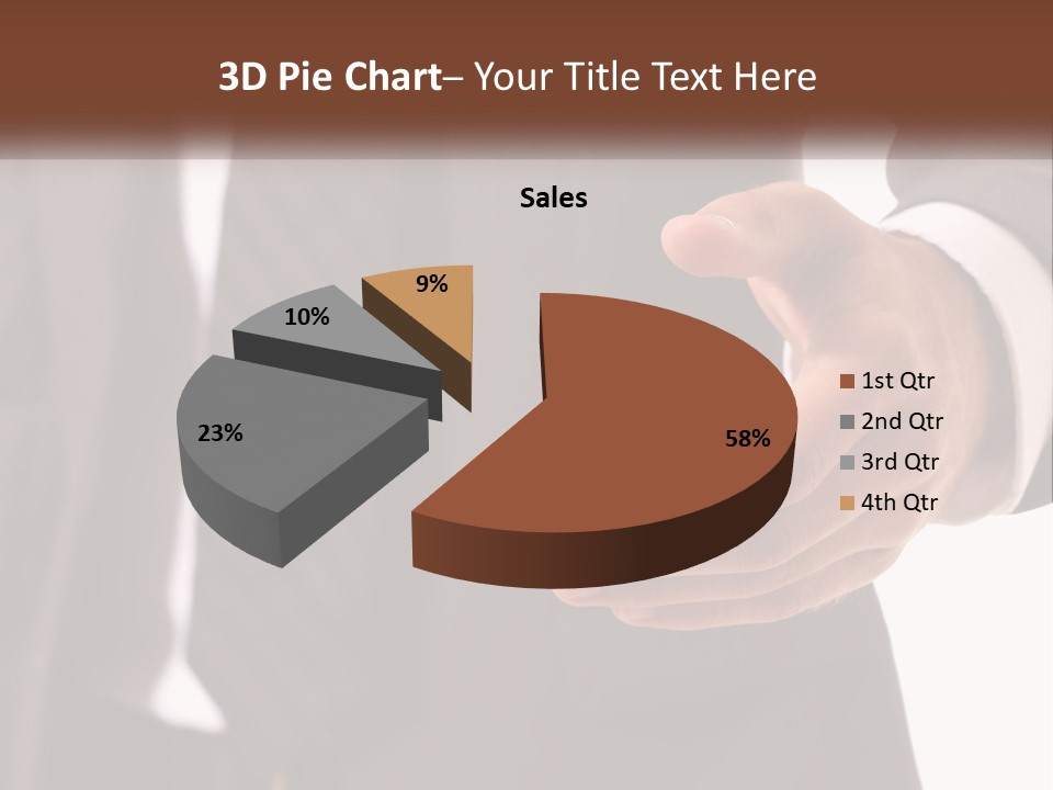 A Man In A Suit Holding Out His Hand PowerPoint Template