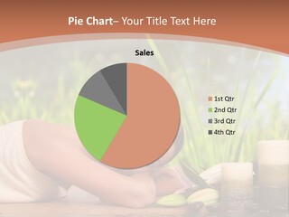 A Woman Laying On The Ground Next To A Body Of Water PowerPoint Template