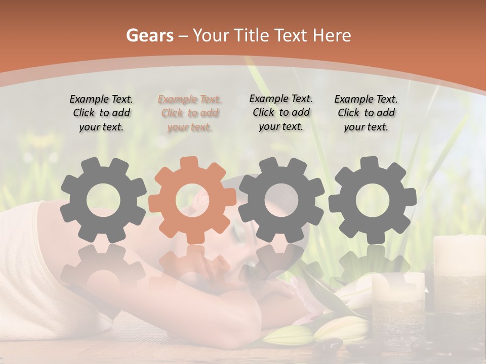 A Woman Laying On The Ground Next To A Body Of Water PowerPoint Template