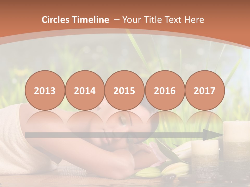 A Woman Laying On The Ground Next To A Body Of Water PowerPoint Template