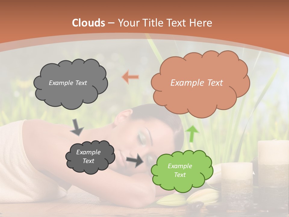 A Woman Laying On The Ground Next To A Body Of Water PowerPoint Template