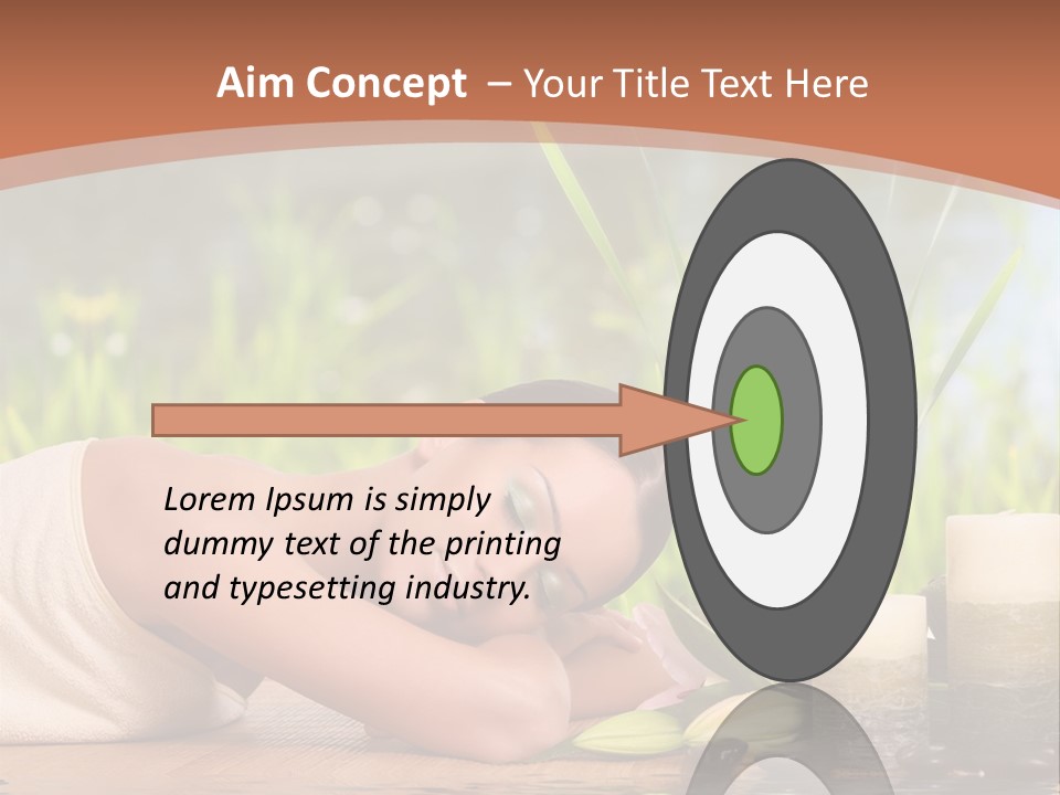 A Woman Laying On The Ground Next To A Body Of Water PowerPoint Template