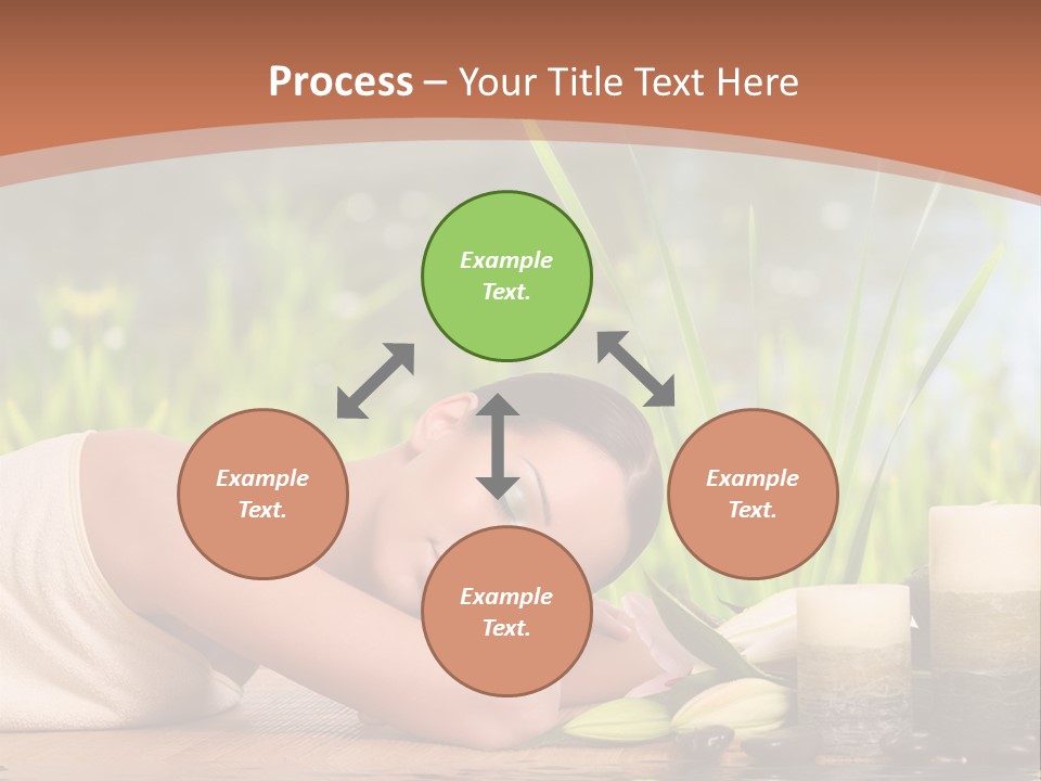 A Woman Laying On The Ground Next To A Body Of Water PowerPoint Template