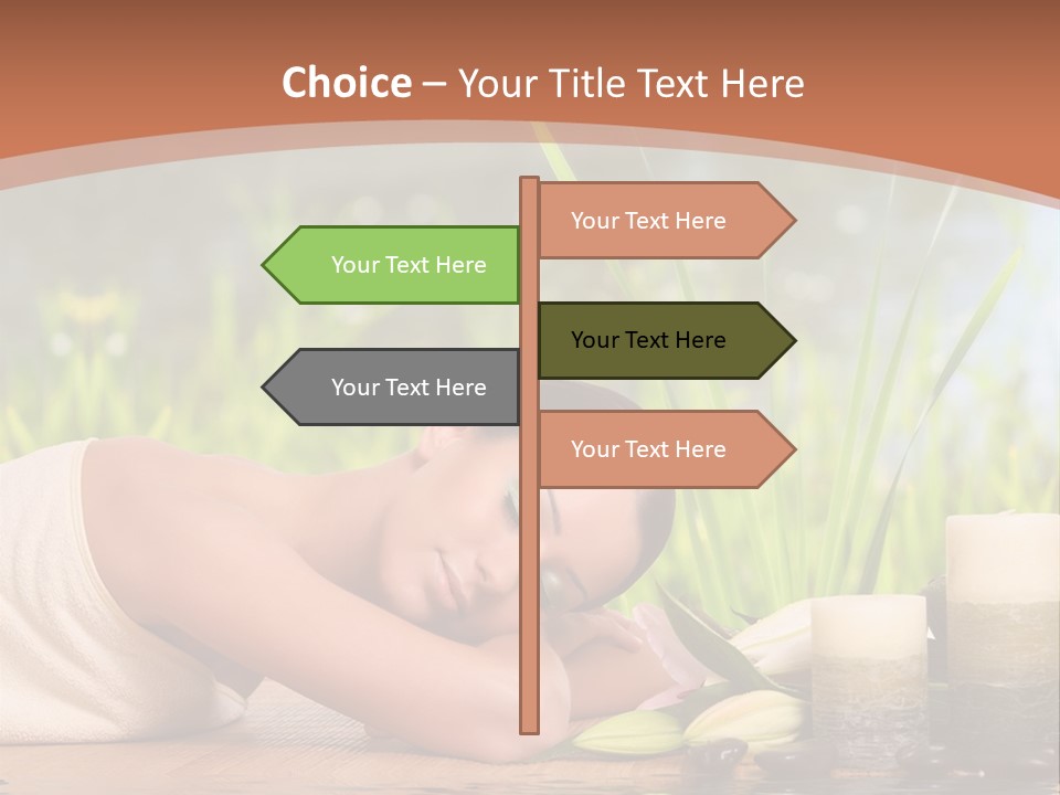 A Woman Laying On The Ground Next To A Body Of Water PowerPoint Template