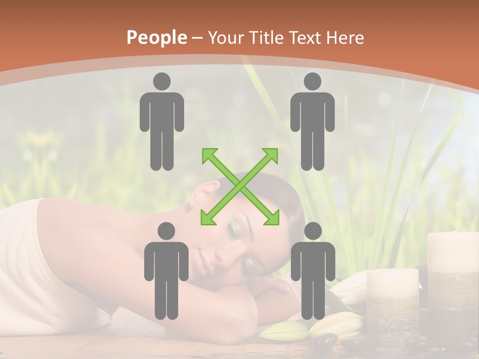 A Woman Laying On The Ground Next To A Body Of Water PowerPoint Template