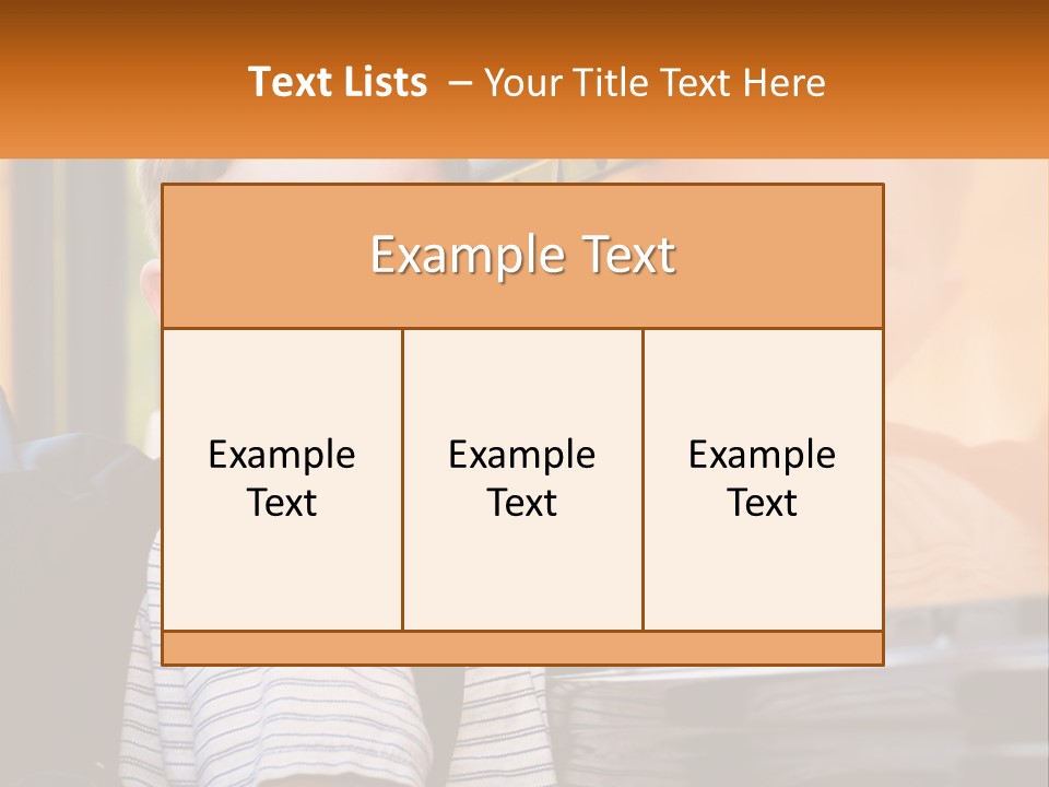A Young Boy Is Standing In Front Of A School Bus PowerPoint Template