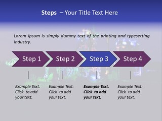 A Power Plant Lit Up At Night With Green And Blue Lights PowerPoint Template