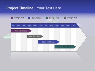 A Power Plant Lit Up At Night With Green And Blue Lights PowerPoint Template