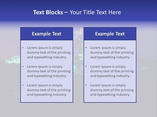 A Power Plant Lit Up At Night With Green And Blue Lights PowerPoint Template