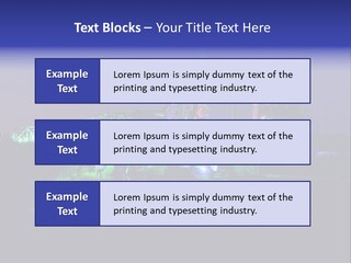 A Power Plant Lit Up At Night With Green And Blue Lights PowerPoint Template
