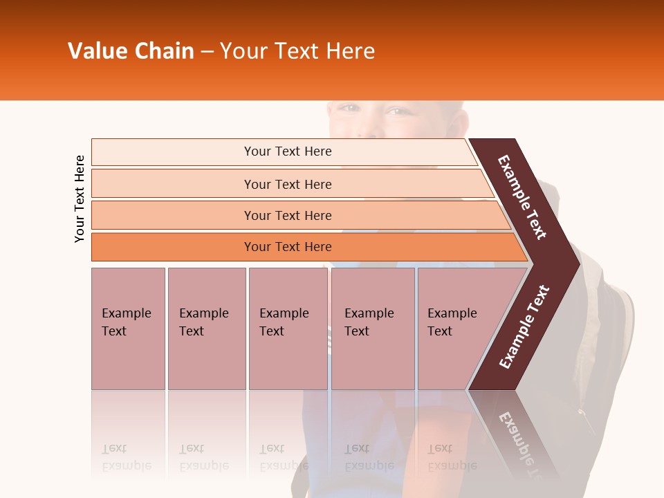 A Young Boy With A Back Pack On His Back PowerPoint Template