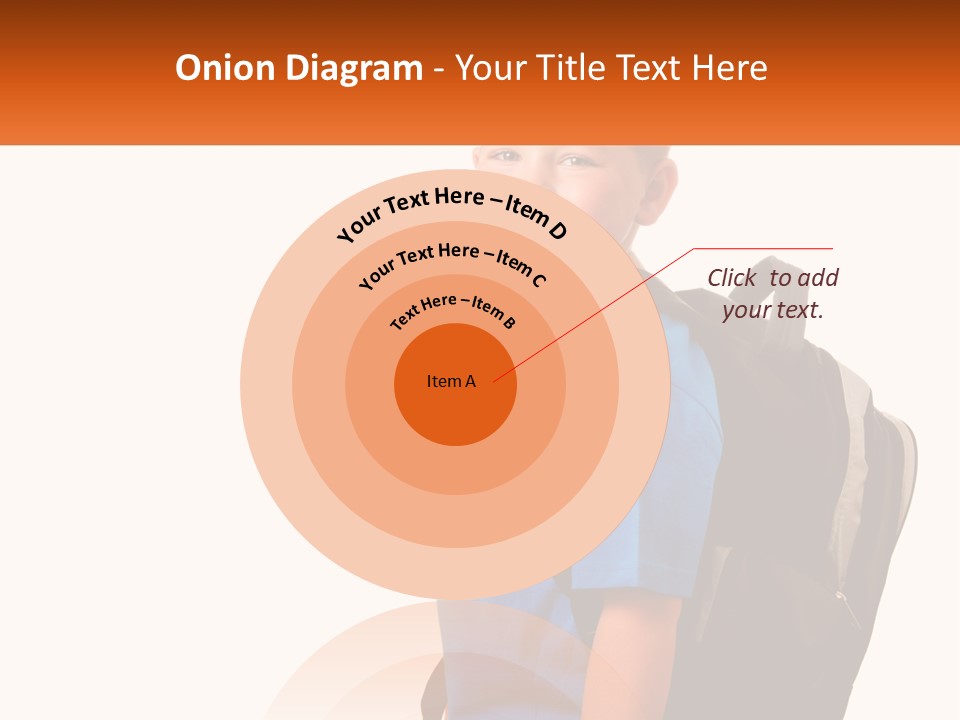 A Young Boy With A Back Pack On His Back PowerPoint Template