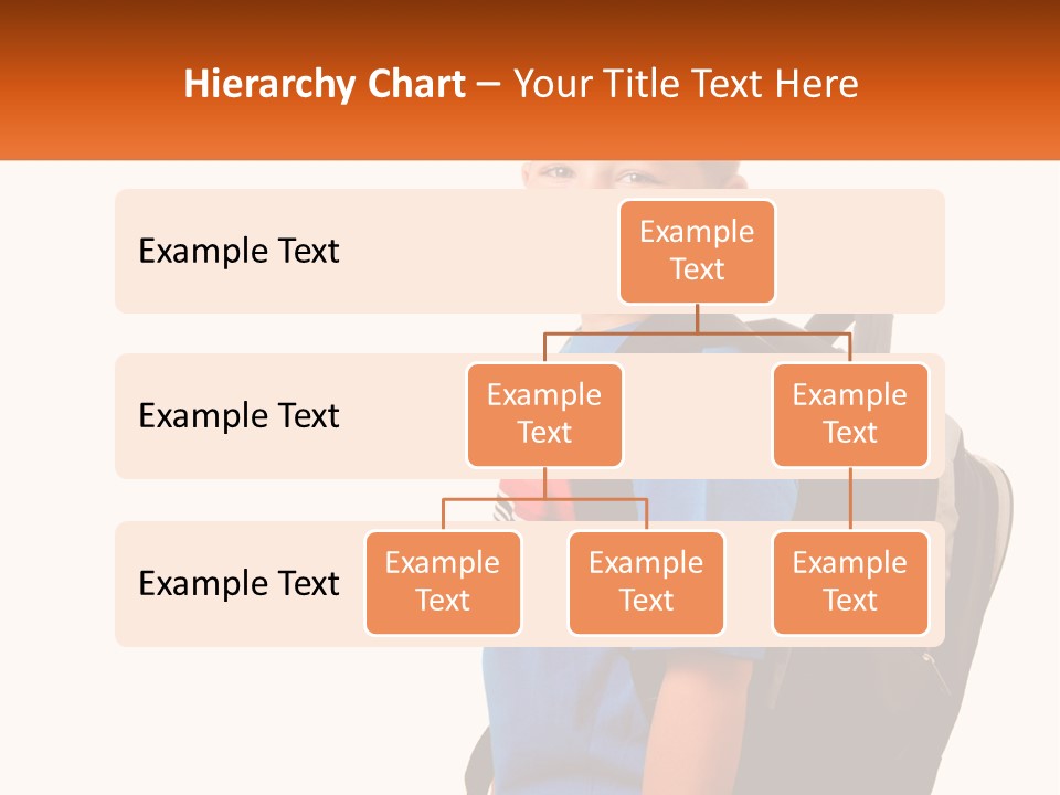 A Young Boy With A Back Pack On His Back PowerPoint Template