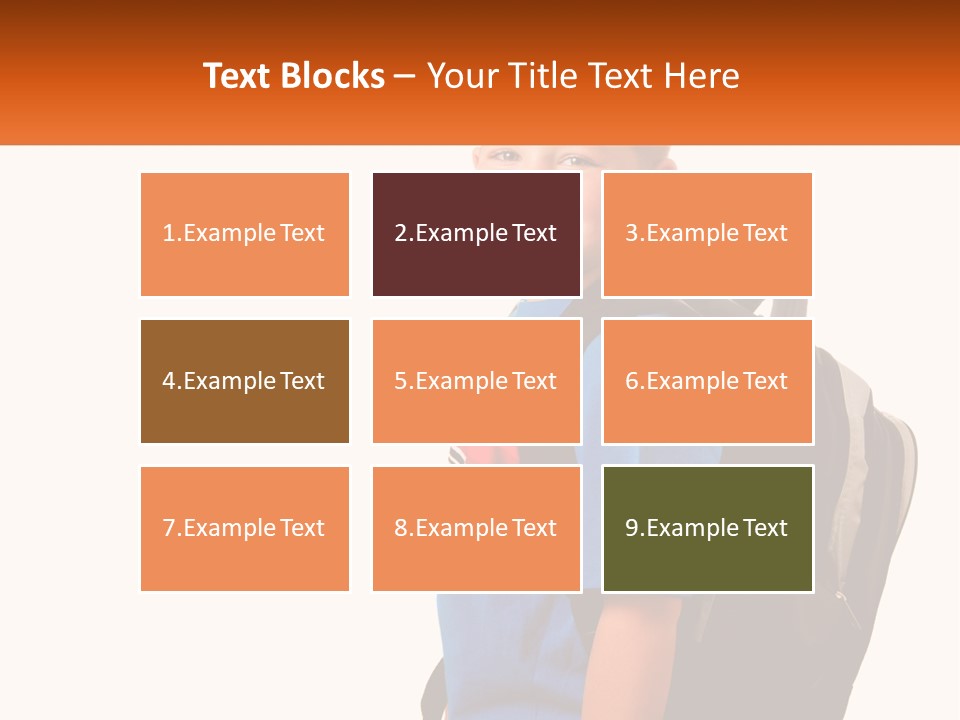 A Young Boy With A Back Pack On His Back PowerPoint Template