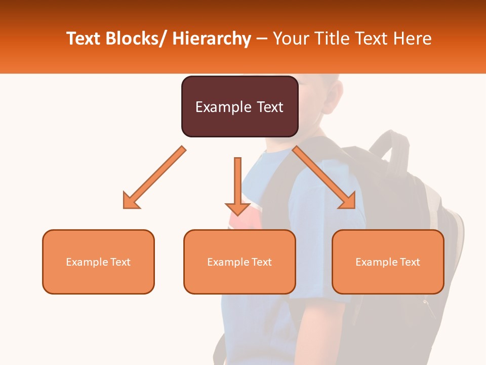 A Young Boy With A Back Pack On His Back PowerPoint Template