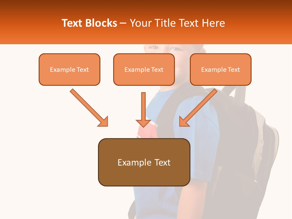 A Young Boy With A Back Pack On His Back PowerPoint Template