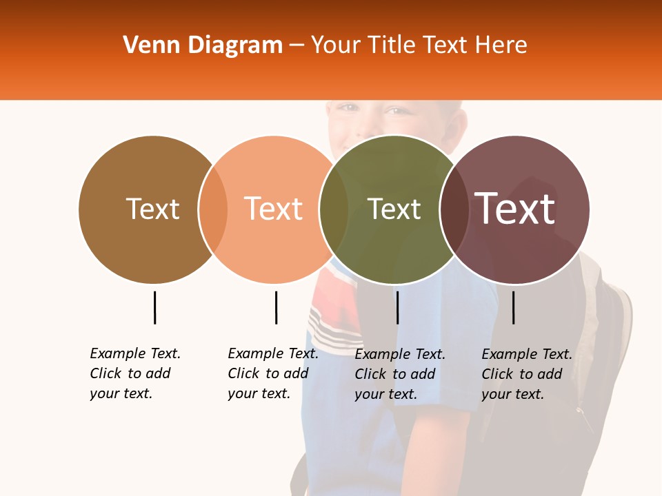 A Young Boy With A Back Pack On His Back PowerPoint Template