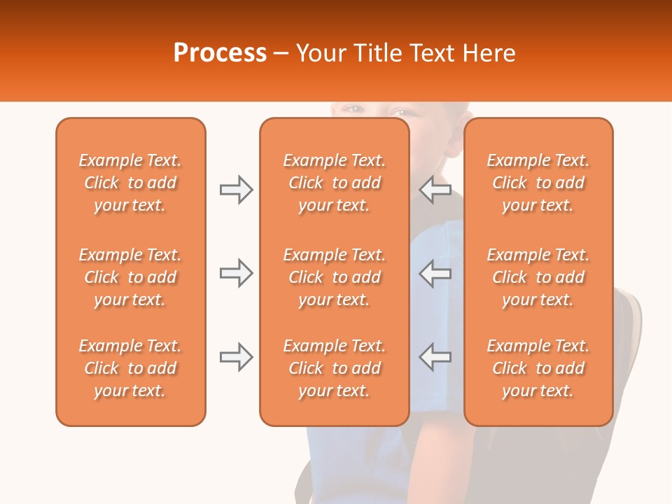 A Young Boy With A Back Pack On His Back PowerPoint Template