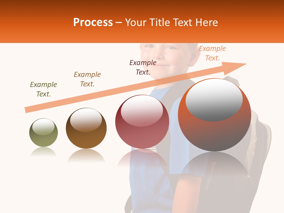 A Young Boy With A Back Pack On His Back PowerPoint Template