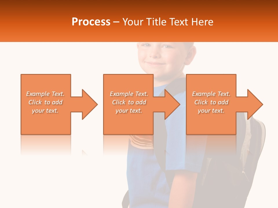 A Young Boy With A Back Pack On His Back PowerPoint Template