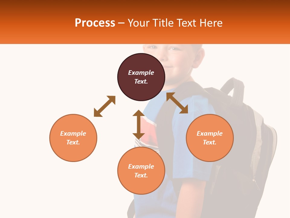 A Young Boy With A Back Pack On His Back PowerPoint Template