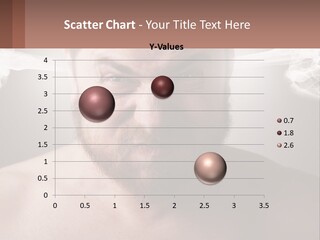 A Man With A Beard And No Shirt Is Making A Face With Smoke Coming Out PowerPoint Template