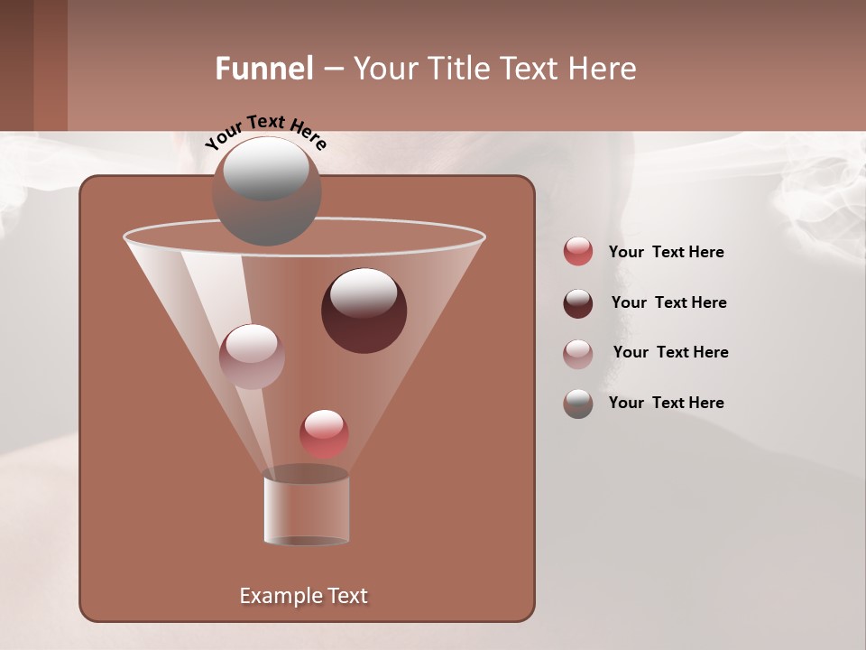 A Man With A Beard And No Shirt Is Making A Face With Smoke Coming Out PowerPoint Template