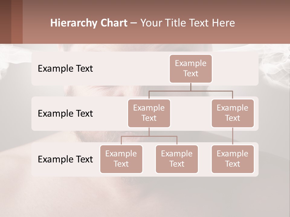 A Man With A Beard And No Shirt Is Making A Face With Smoke Coming Out PowerPoint Template