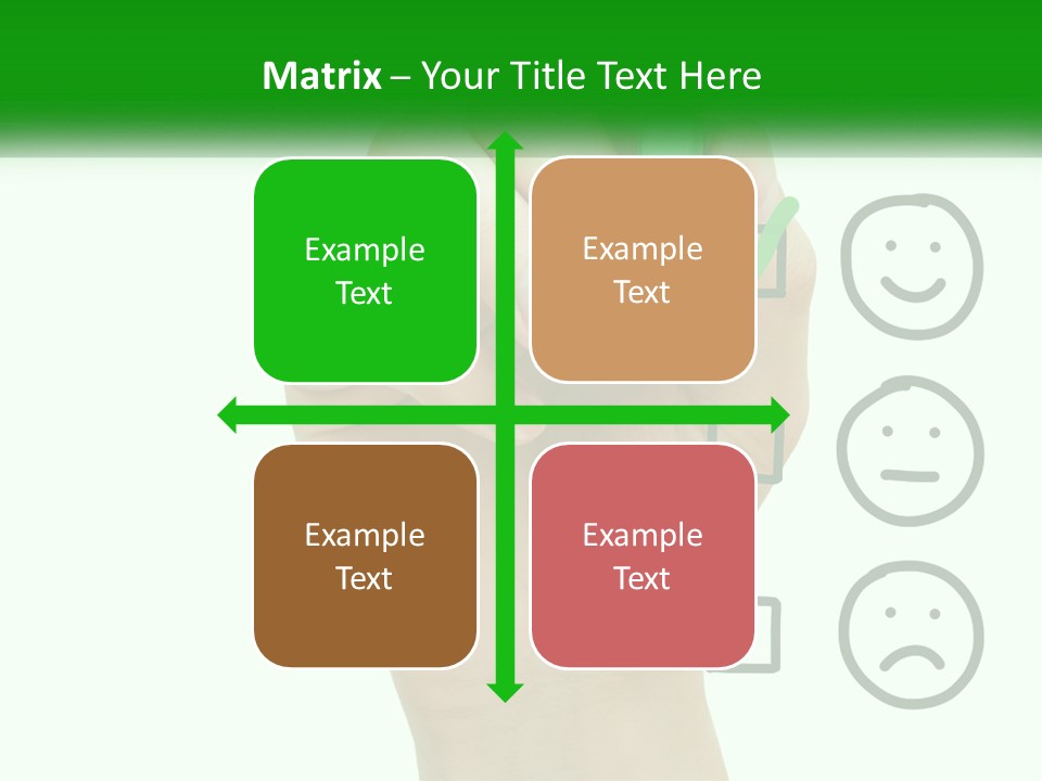 A Hand Writing On A White Board With A Green Marker PowerPoint Template