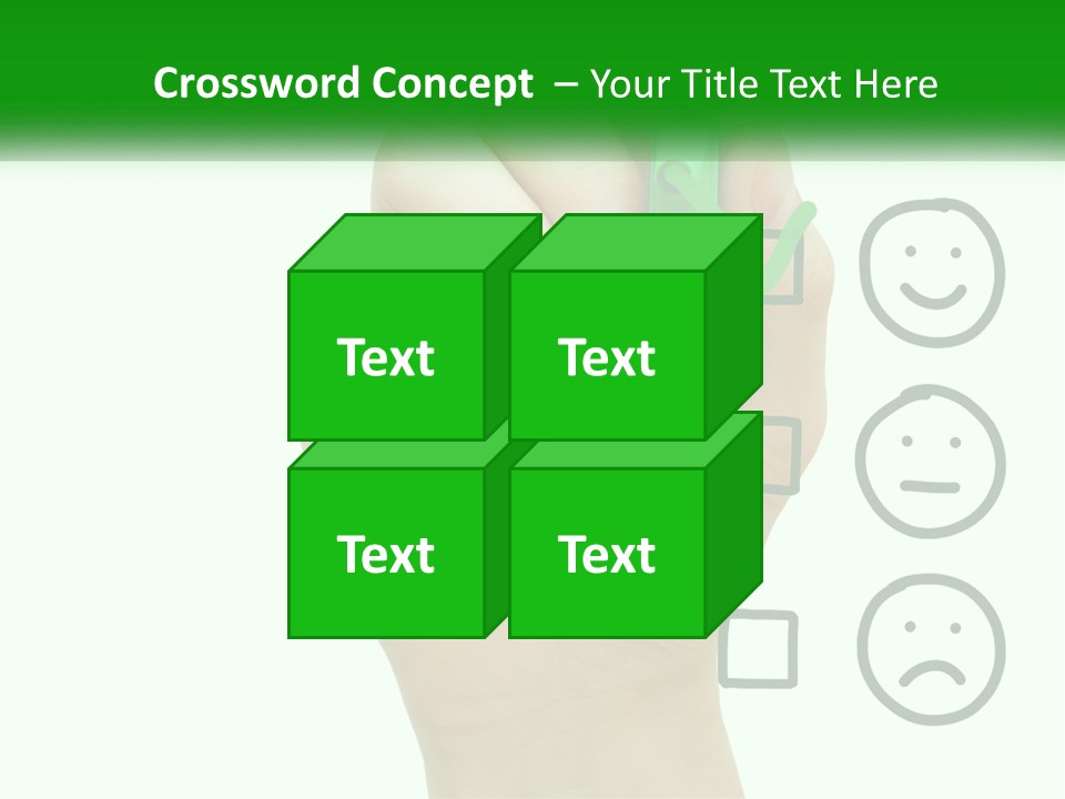 A Hand Writing On A White Board With A Green Marker PowerPoint Template