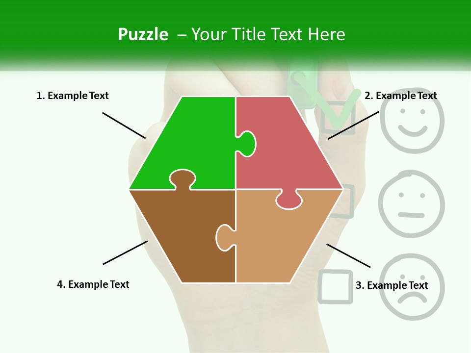 A Hand Writing On A White Board With A Green Marker PowerPoint Template