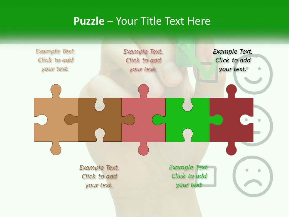 A Hand Writing On A White Board With A Green Marker PowerPoint Template