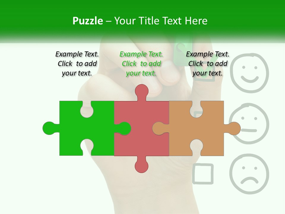 A Hand Writing On A White Board With A Green Marker PowerPoint Template