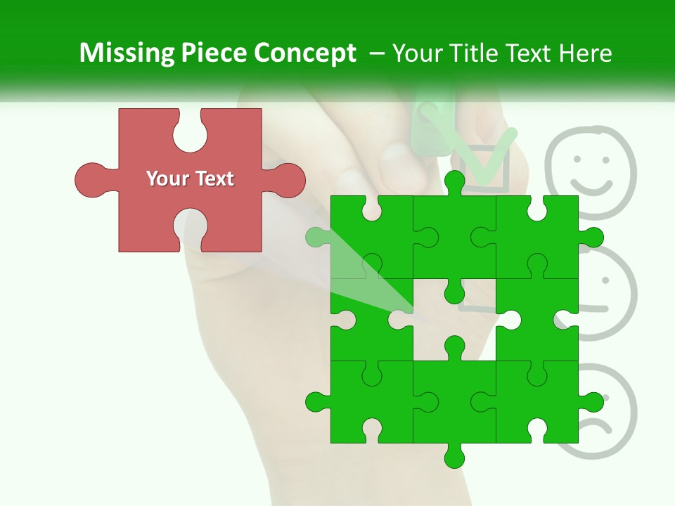 A Hand Writing On A White Board With A Green Marker PowerPoint Template