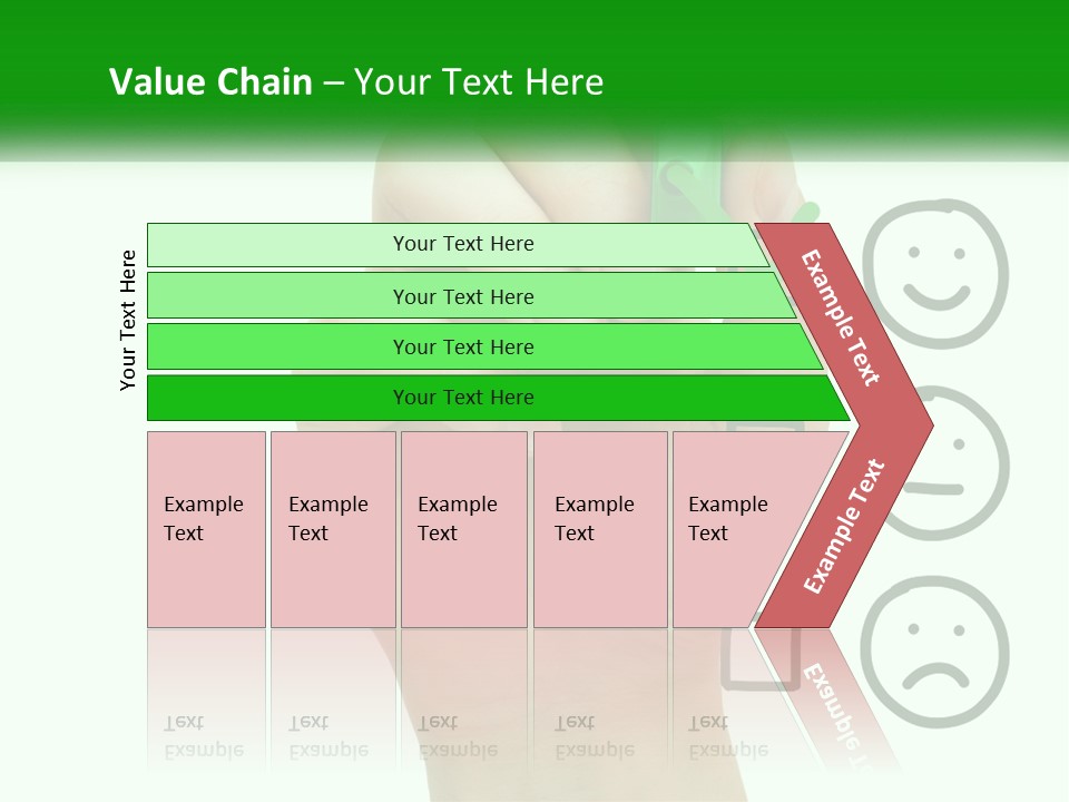 A Hand Writing On A White Board With A Green Marker PowerPoint Template