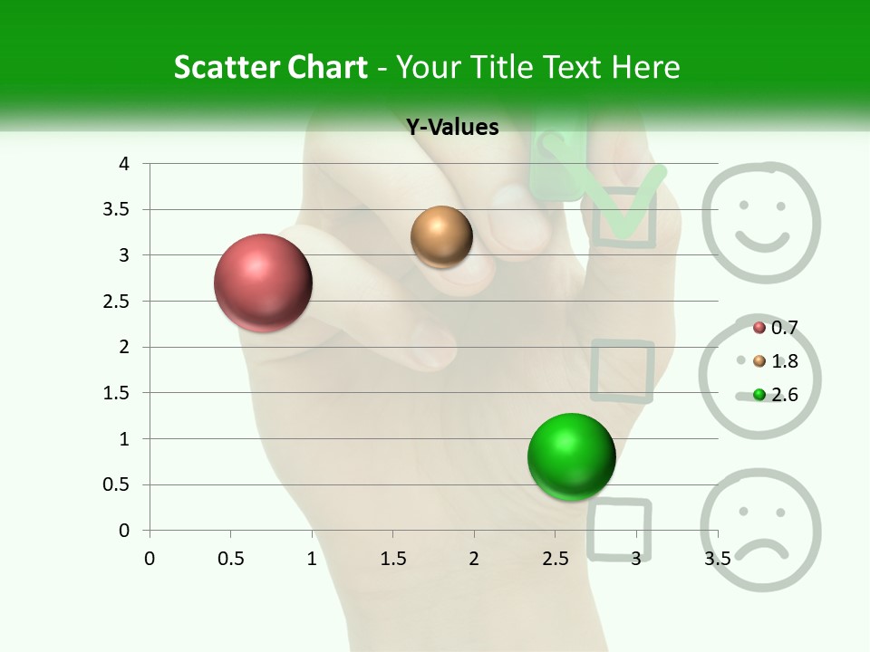 A Hand Writing On A White Board With A Green Marker PowerPoint Template