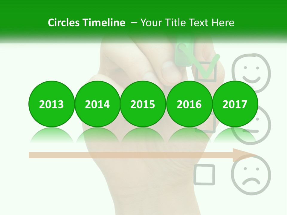 A Hand Writing On A White Board With A Green Marker PowerPoint Template