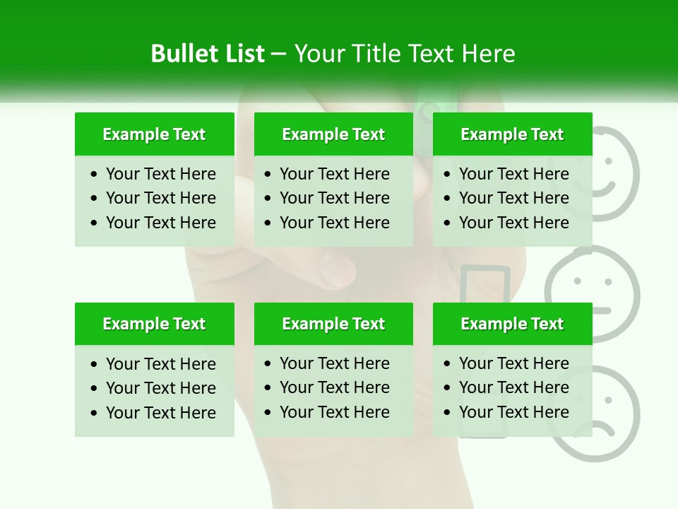 A Hand Writing On A White Board With A Green Marker PowerPoint Template