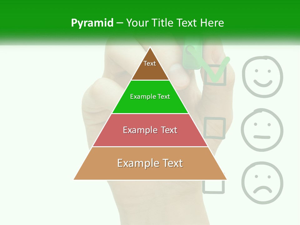 A Hand Writing On A White Board With A Green Marker PowerPoint Template