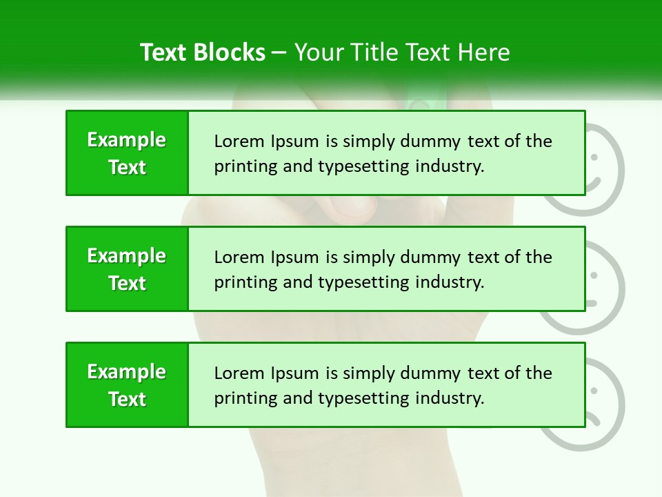 A Hand Writing On A White Board With A Green Marker PowerPoint Template