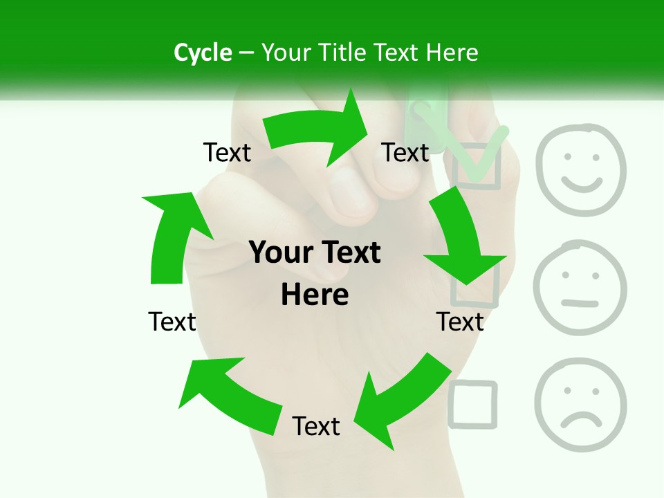 A Hand Writing On A White Board With A Green Marker PowerPoint Template
