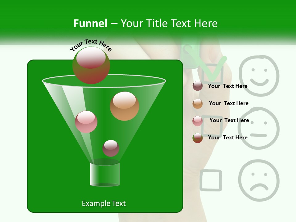 A Hand Writing On A White Board With A Green Marker PowerPoint Template