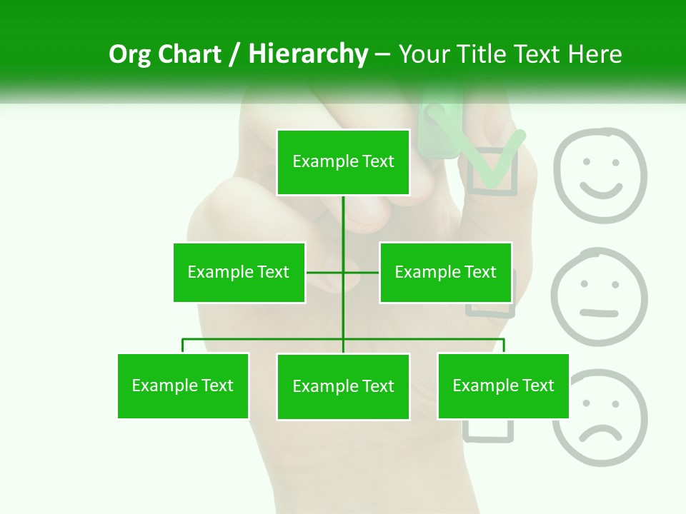 A Hand Writing On A White Board With A Green Marker PowerPoint Template