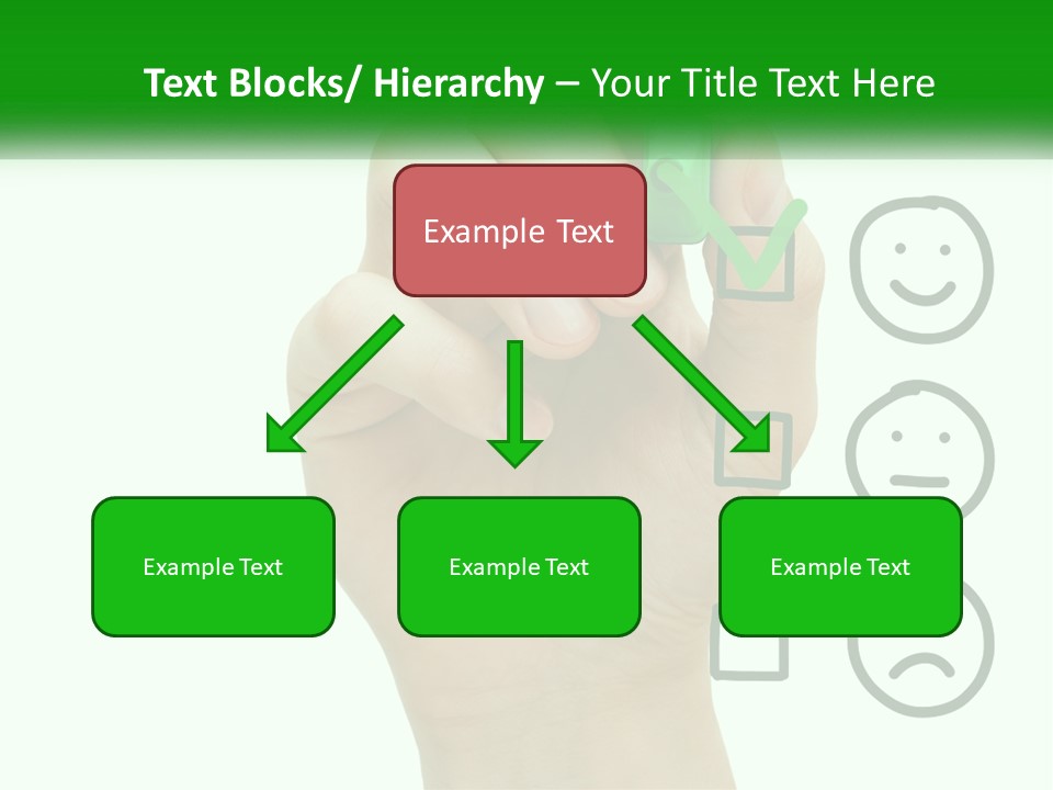 A Hand Writing On A White Board With A Green Marker PowerPoint Template