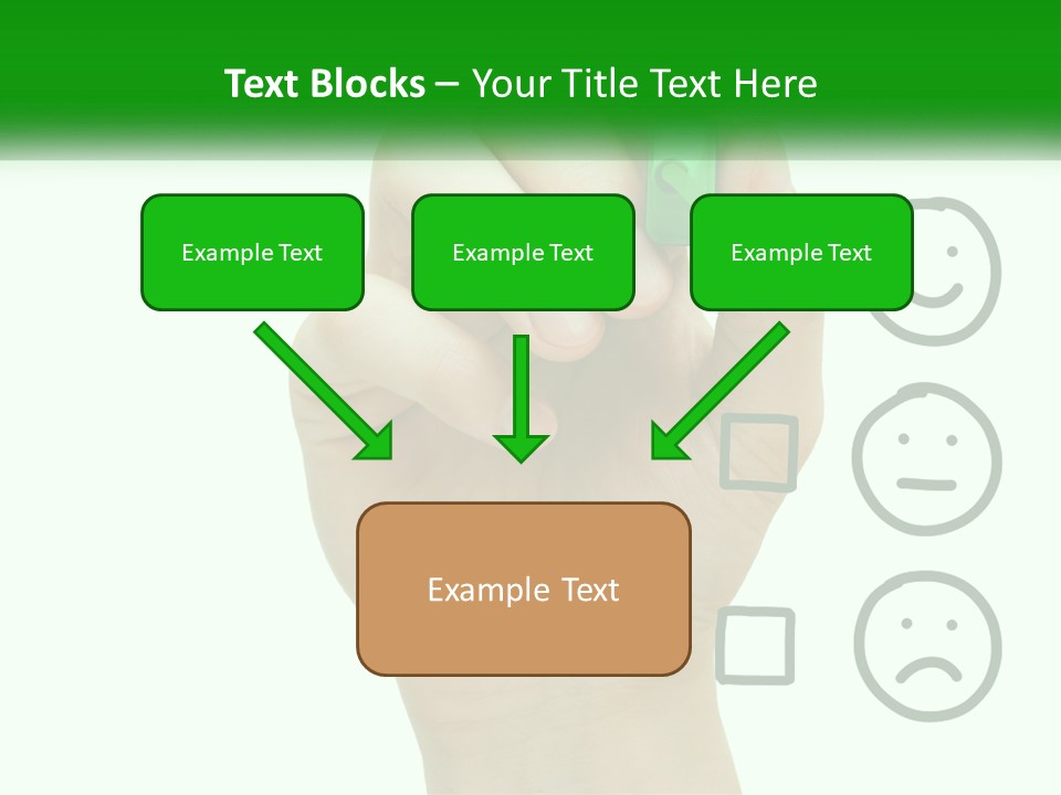 A Hand Writing On A White Board With A Green Marker PowerPoint Template