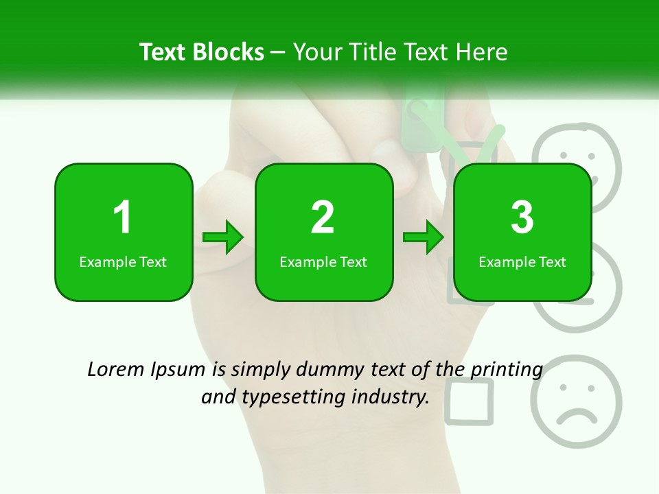A Hand Writing On A White Board With A Green Marker PowerPoint Template