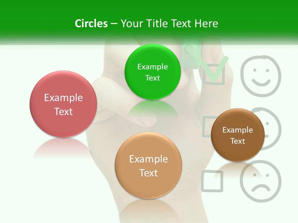 A Hand Writing On A White Board With A Green Marker PowerPoint Template